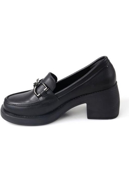 Papuçccity Fendii 03038 Kadın Günlük Topuklu Loafer Ayakkabı modelleri