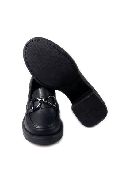 Papuçccity Fendii 03038 Kadın Günlük Topuklu Loafer Ayakkabı indirimleri