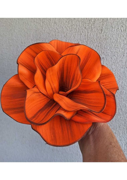 Tekno Trust Lateks Turuncu Kahverengi Efektli Vazo Çiçeği