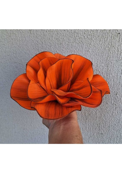 Tekno Trust Lateks Turuncu Kahverengi Efektli Vazo Çiçeği modelleri