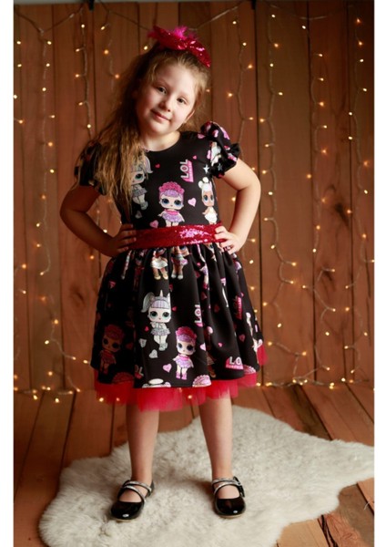 Kız Çocuk Siyah Lol Elbise fiyatları