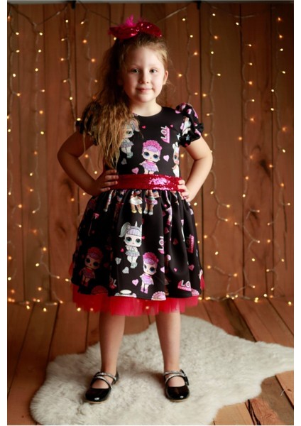 Kız Çocuk Siyah Lol Elbise modelleri