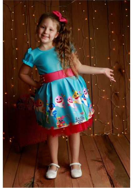 Kız Çocuk Baby Shark Elbise