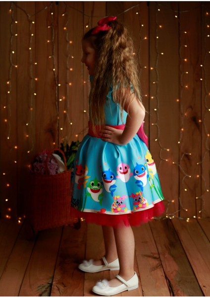 Kız Çocuk Baby Shark Elbise modelleri