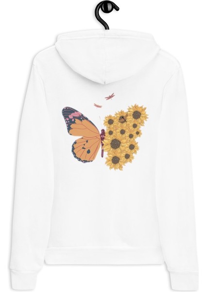 Sweatshirt Kelebek Desenli Pamuklu Kız Çocuk Bluzu modelleri