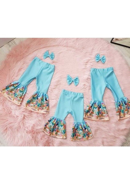 Kız Çocuk Mavi Ispanyol Pantalon Micky Mause Detaylı fiyatları