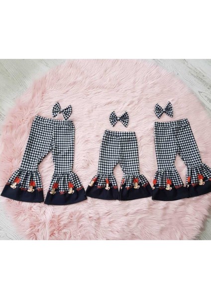 Kız Çocuk Siyah Micky Mause Detaylı Ispanyol Pantalon fiyatları