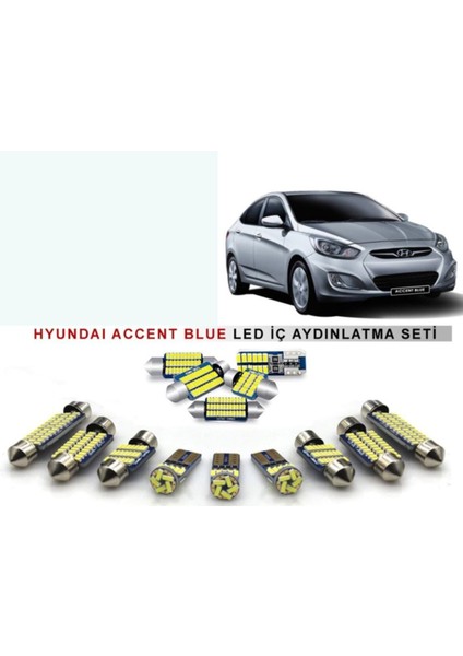 Hyundai Accent Blue LED İç Aydınlatma Ampul Seti Parlak Beyaz