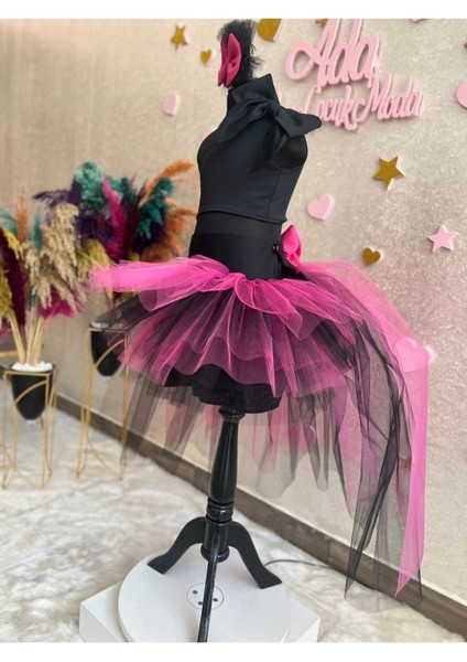 Kız Çocuk Black Pink Tüllü Kuyruklu Kabarık Etek fırsatları