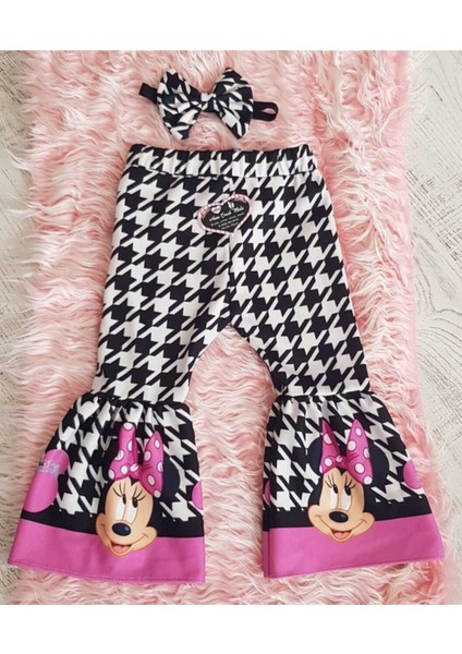 Kız Çocuk Kaz Ayağı Desenli Micky Ispanyol