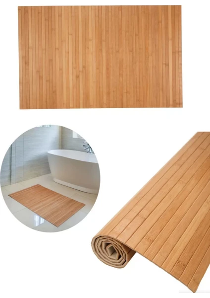 Bambu Iç Ve Dış Mekan Kaydırmaz Su Geçirmez Banyo Paspası 50 X 80