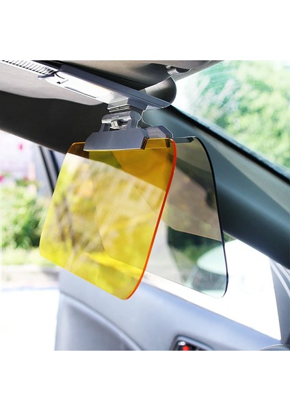 Araba Gözlüğü 2 In 1 Gün ve Gece Sürüş Vizör Gözlük Araba Güneş Anti-Parlama Blok Visor Otomatik Cam Genişletici Evrensel