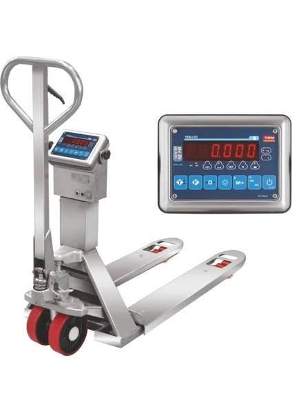 2.5 Ton 1 kg 56 x 115 cm Tartılı Transpalet Baskül Paslanmaz