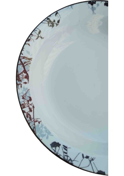 6 Parça Desenli Çukur Seramik Yemek Tabağı Çap 20 Cm Derinlik 4 Cm fiyatları