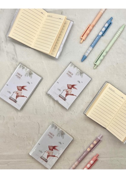 Su Geçirmez Silikon Kılıflı Mini Boy Sevimli Tavşan Not Defteri modelleri