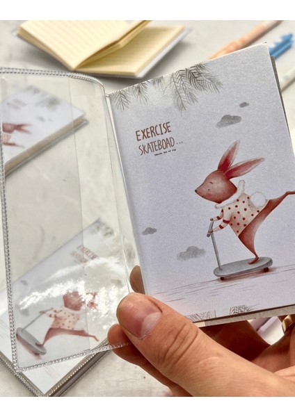 Su Geçirmez Silikon Kılıflı Mini Boy Sevimli Tavşan Not Defteri fırsatları