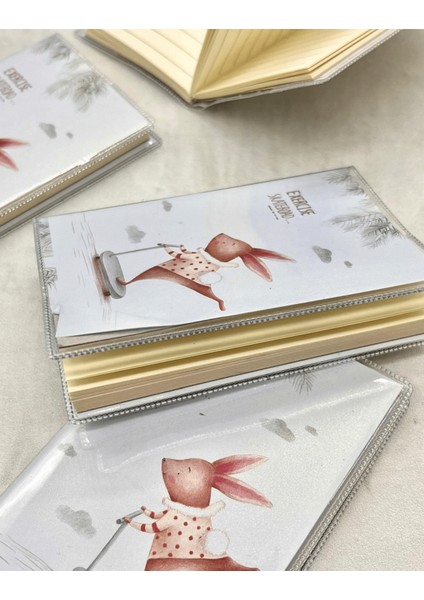 Su Geçirmez Silikon Kılıflı Mini Boy Sevimli Tavşan Not Defteri indirimleri