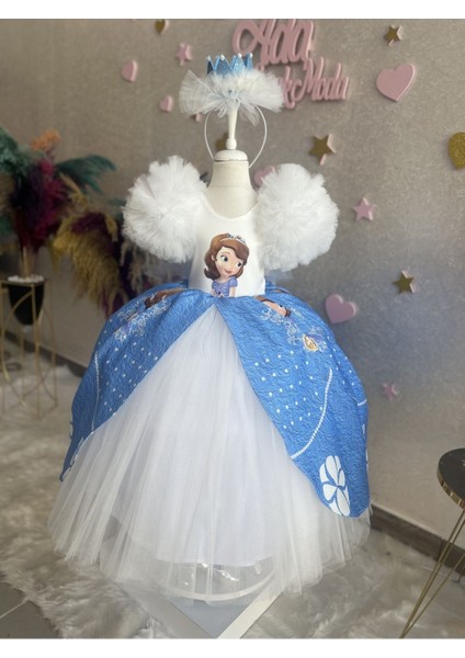 Prenses Sofia Kabarık Tüllü Elbise ve Prenses Tacı fiyatları