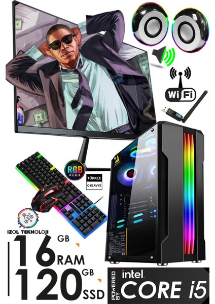 R269 I5 2400 3.40GHZ 16GB Ram 120GB SSD 19 İNÇ Monitör Wi-Fi Masaüstü Bilgisayar