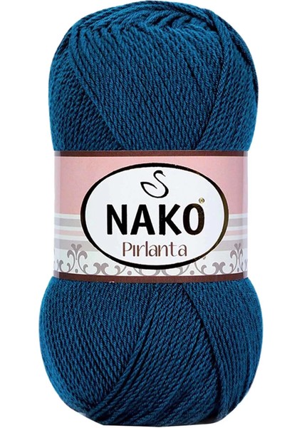 1 Adet Pırlanta Amigurumi El Örgü ipi Yünü Petrol Mavi 10328