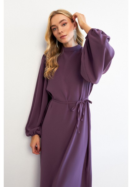 Nova Omuz Detaylı Elbise - Leylak fırsatları