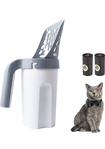Kedi Kum Temizleme Küreği 29CM Poşet Hazneli(1 Adet Hediye Poşet)