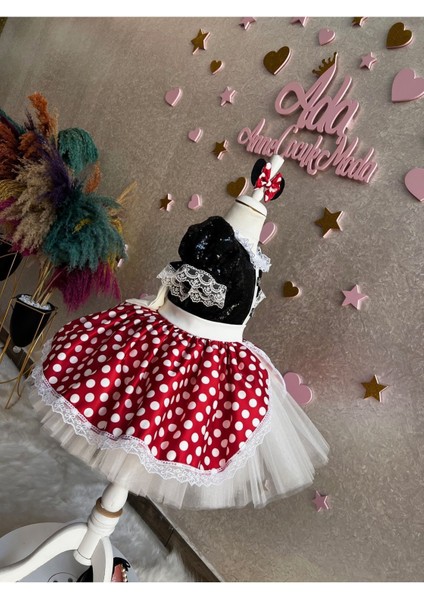 Kız Çocuk Minnie Mouse Konsept Kabarık Tüllü Elbise