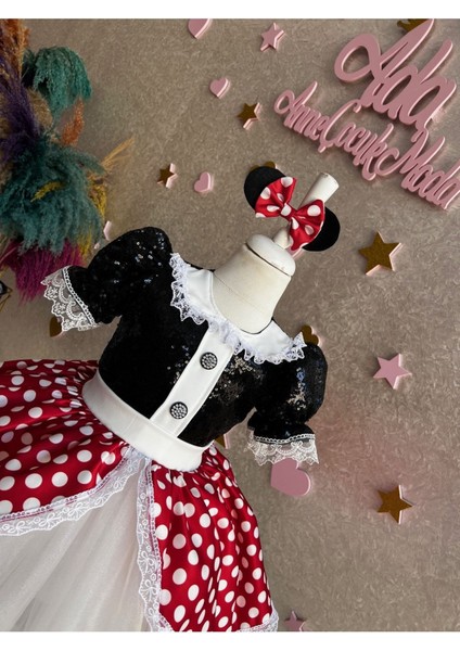 Kız Çocuk Minnie Mouse Konsept Kabarık Tüllü Elbise