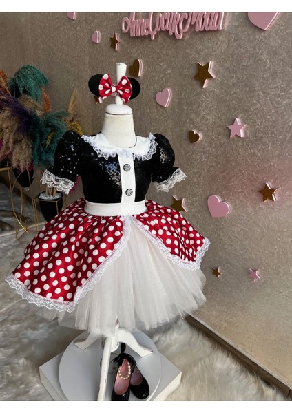 Kız Çocuk Minnie Mouse Konsept Kabarık Tüllü Elbise