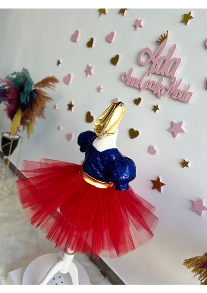 Kız Çocuk Super Girl Pelerinli Kabarık Kostüm Elbise fırsatları