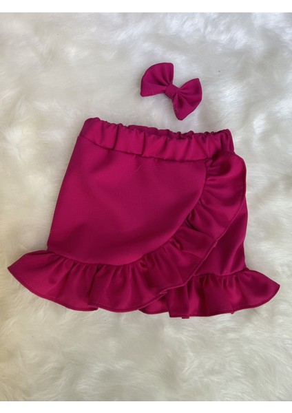 Kız Çocuk Fuşya Fırfırlı Etek fırsatları