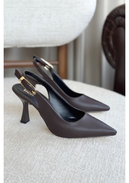 Kadın Ovis Sivri Topuklu Ayakkabı - Kahve fiyatları