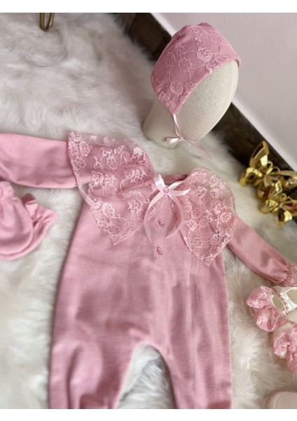 Dantel Vintage Hastane Çıkışı,lohusa Takımı, Yeni Doğan Hastane Çıkışı, Anne Lohusa Terlik Taç modelleri