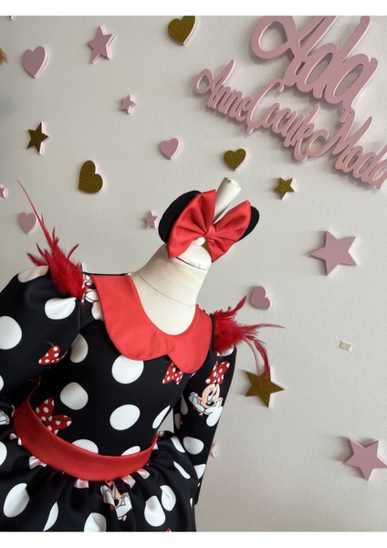 Kız Çocuk Mickey Mouse Siyah Elbise, Minnie Mouse Kabarık Elbise, Mickey Mouse Elbise modelleri