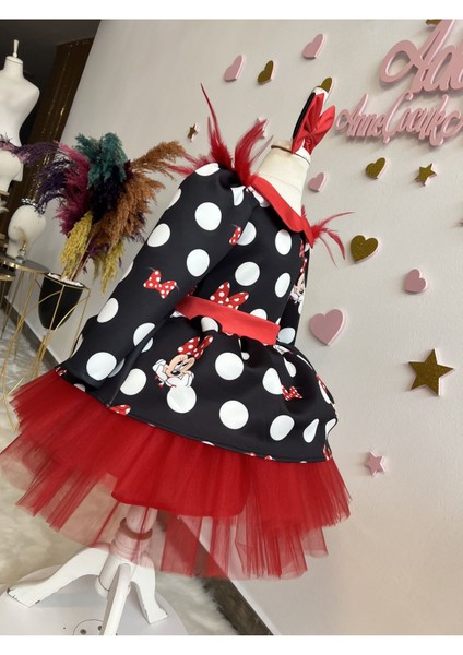 Kız Çocuk Mickey Mouse Siyah Elbise, Minnie Mouse Kabarık Elbise, Mickey Mouse Elbise indirimleri