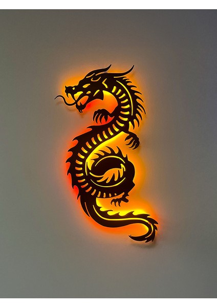 Ledli Metal Ejderha Tablo