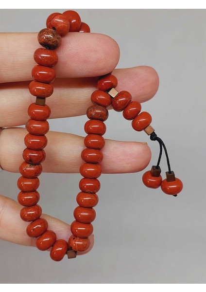 Kırmızı Jasper Taşı 33LÜK Özel Kesim Minimal Tesbih (54312) modelleri