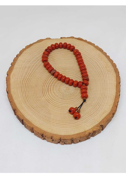 Kırmızı Jasper Taşı 33LÜK Özel Kesim Minimal Tesbih (54312) fırsatları