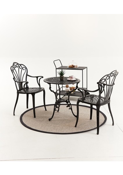 Black Döküm Bistro Set