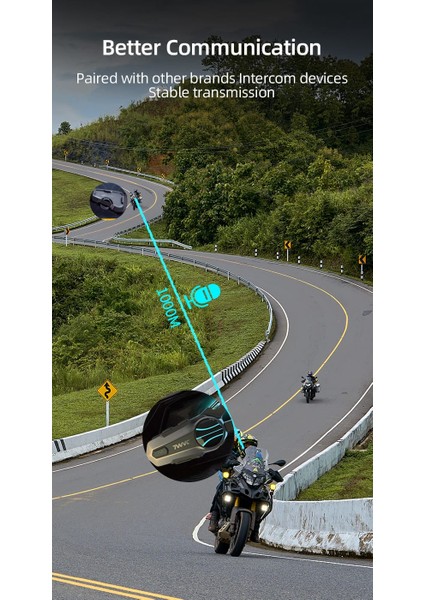 Motosiklet Kask Kulaklık İntercom Bluetooth Seti X2PRO 1 ADET 2kişilik 1200 mt interkom Evrensel Eşleşme.