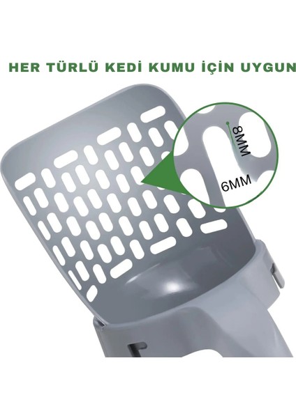 Kedi Kum Temizleme Küreği 29CM Poşet Hazneli(1 Adet Hediye Poşet)