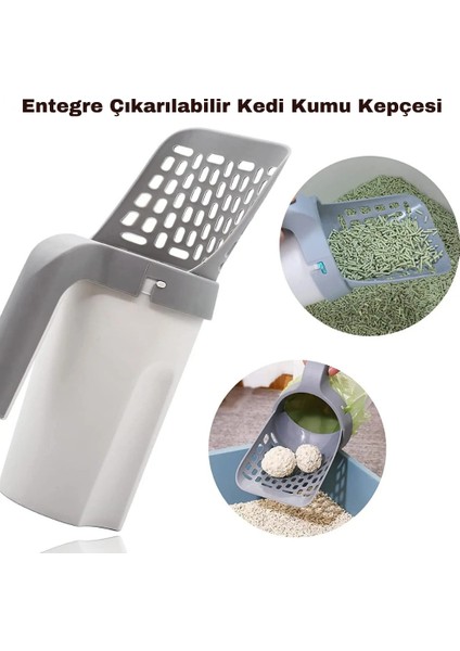 Kedi Kum Temizleme Küreği 29CM Poşet Hazneli(1 Adet Hediye Poşet)