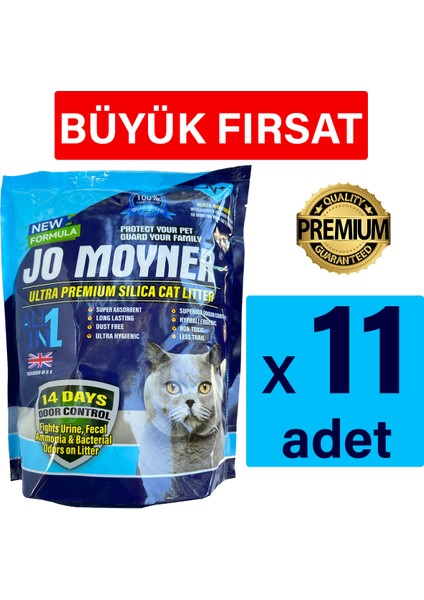 Erken Teşhis Kumu Silika Kristal Kedi Kumu 4lt x 11 Adet
