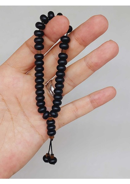 Oniks Taşı 33LÜK Özel Kesim Minimal Tesbih (52948)