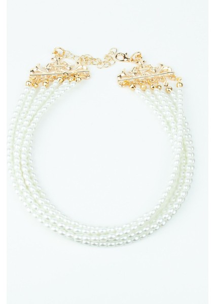 Altı Sıralı Inci Choker Kolye