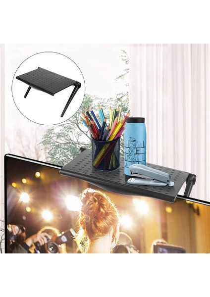 Monitor Tv Üstü Raf Stand Portatif Katlanabilir Düzenleyici Raf Tv Askı Aparatı