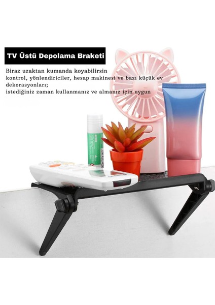 Monitor Tv Üstü Raf Stand Portatif Katlanabilir Düzenleyici Raf Tv Askı Aparatı fırsatları