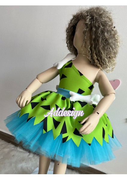 Kız Çocuk Çakıl Kostümü, Çakıl Çakmaktaş Elbisesi, Taş Devri Elbisesi fırsatları