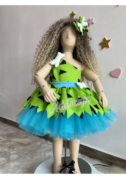 Kız Çocuk Çakıl Kostümü, Çakıl Çakmaktaş Elbisesi, Taş Devri Elbisesi indirimleri