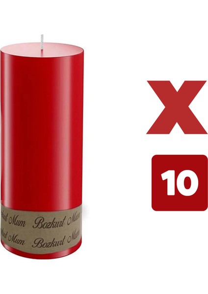 12 'Li Silindir Baton Mum 7 X 20 Cm